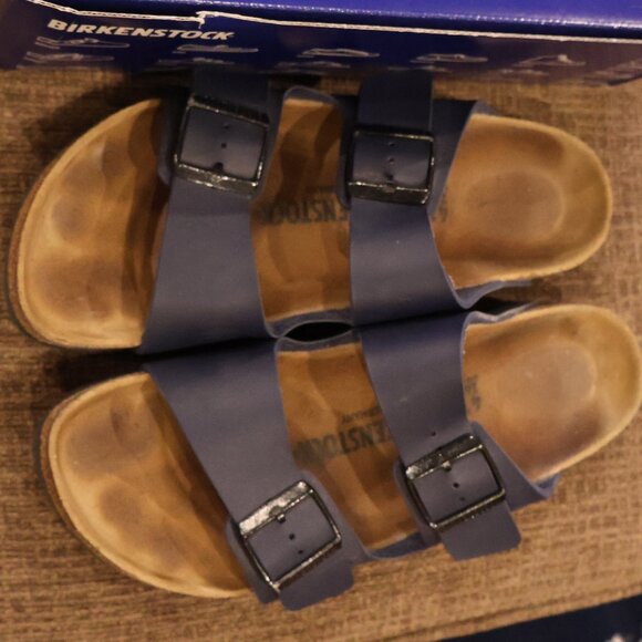 Birkenstock Arizona Birko-Flor – Blue – Size 41 Narrow Fit - Picture 1 of 5